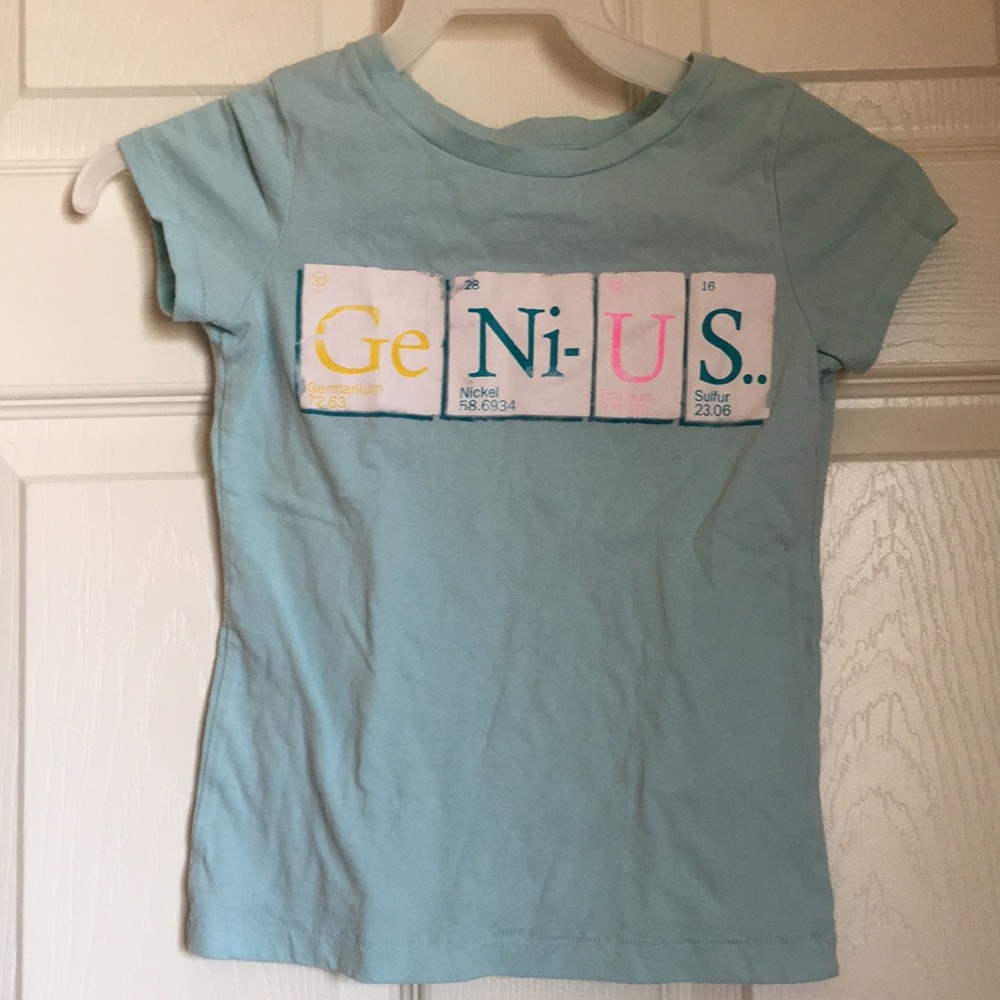 Kids shirt with genius in the front